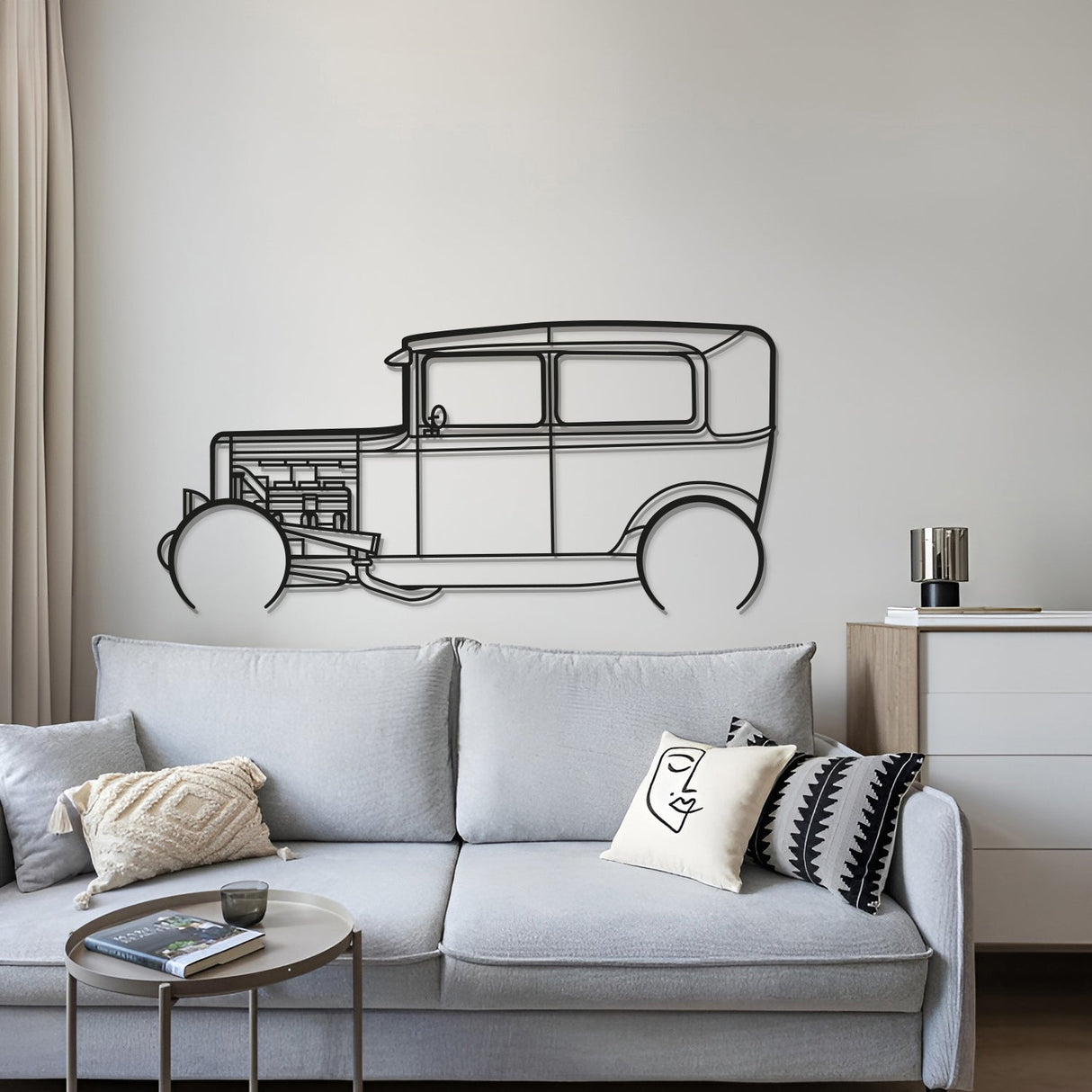 1931 Model A Detailed Metal Car Wall Art - MT0015