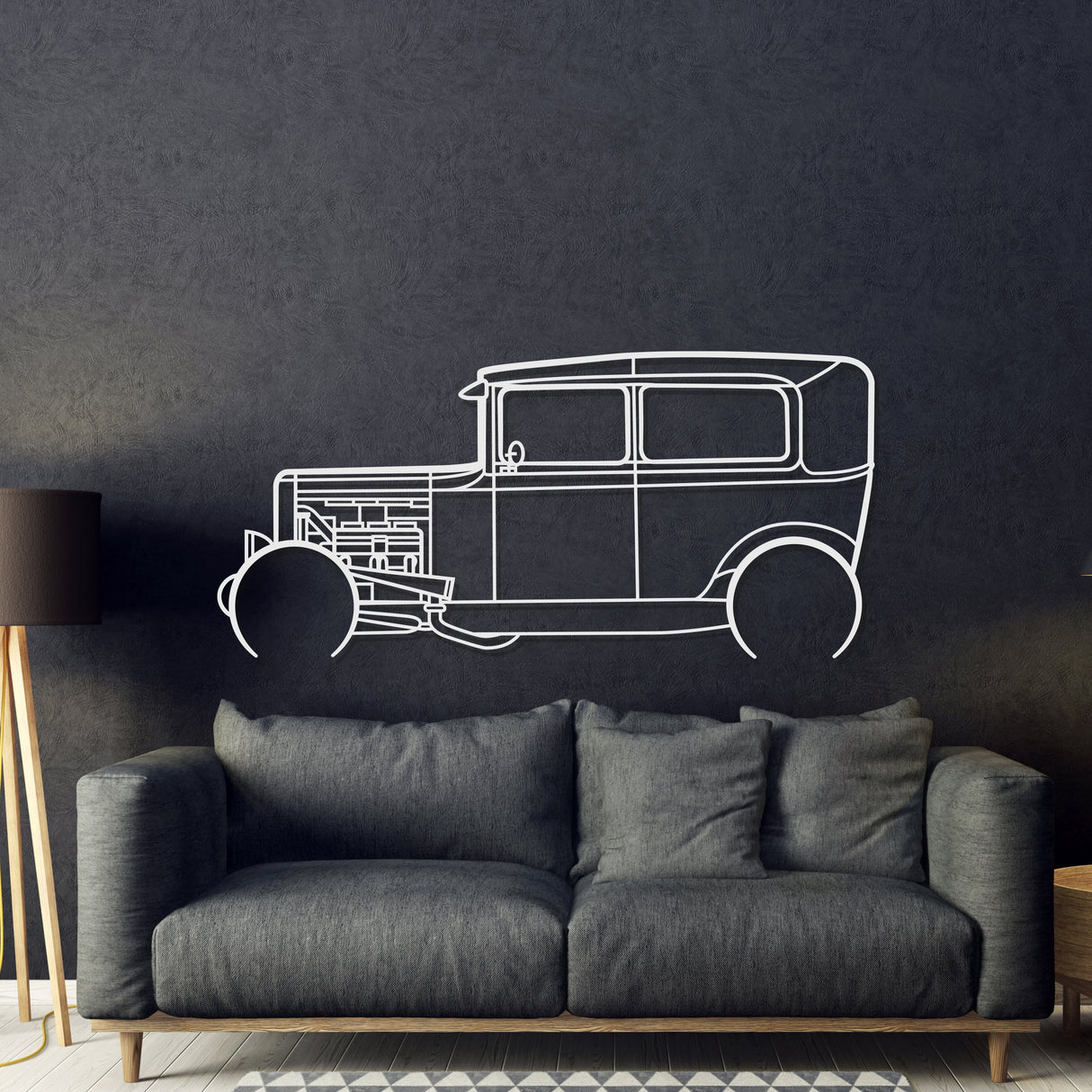 1931 Model A Detailed Metal Car Wall Art - MT0015