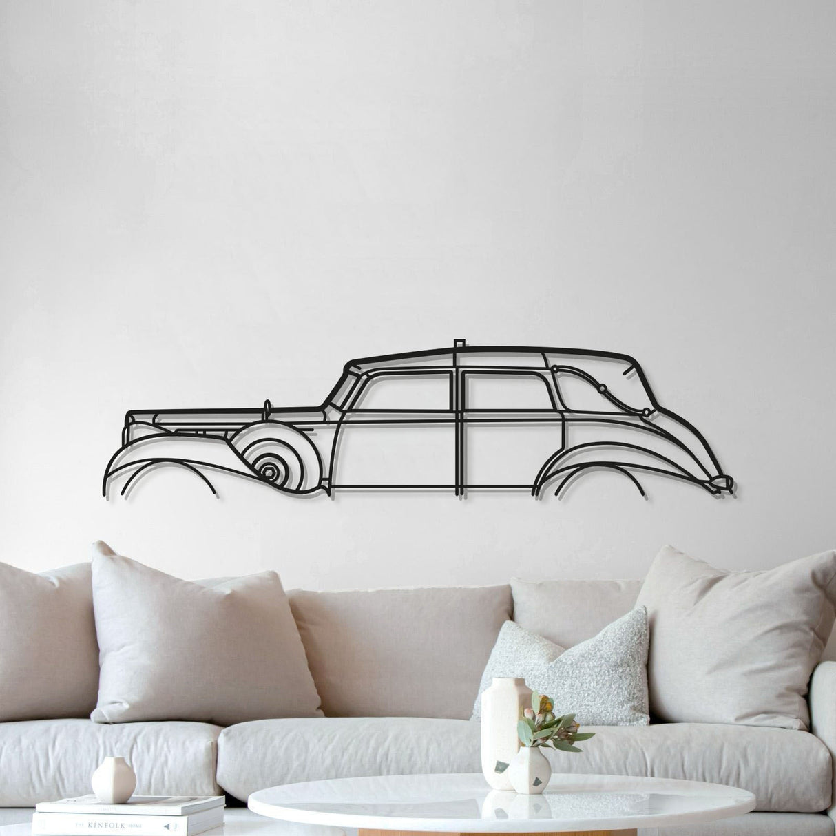 1938 Packard Twelve Classic Metal Car Wall Art - MT0021