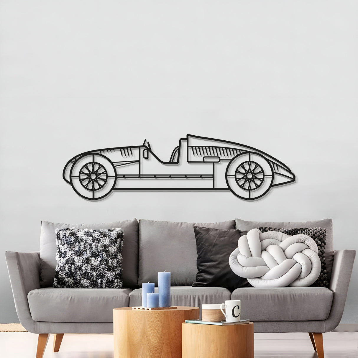 1939 Type D Metal Car Wall Art - MT0007