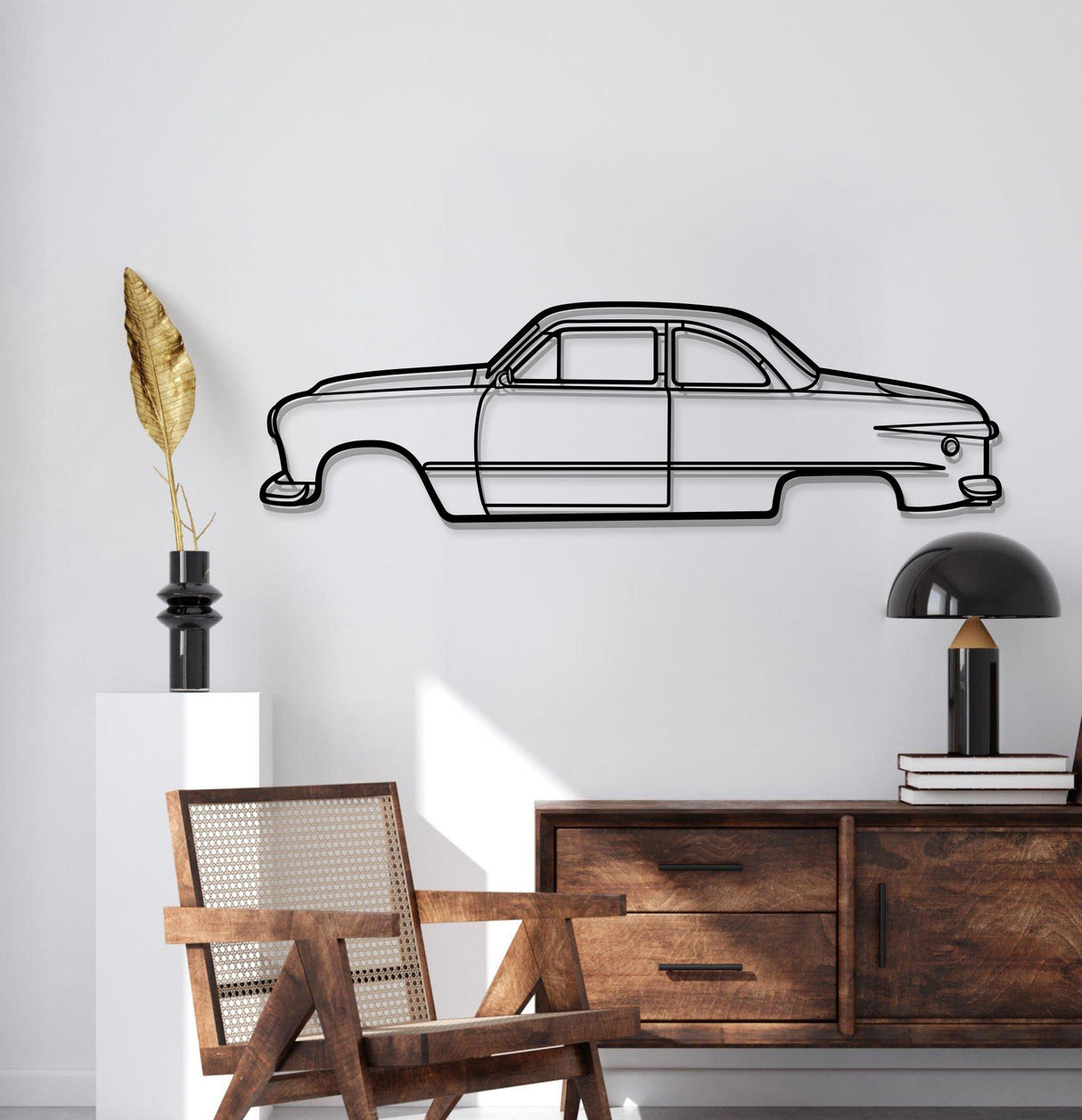 1949 Club Coupe Metal Car Wall Art - MT0009