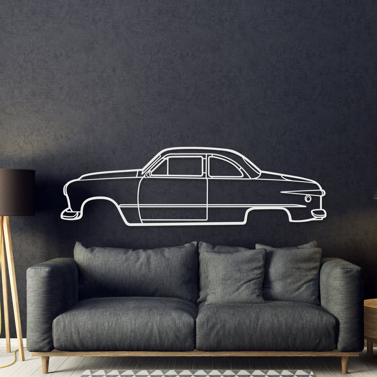 1949 Club Coupe Metal Car Wall Art - MT0009