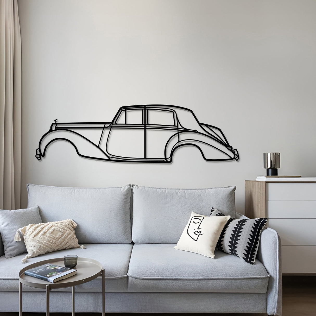 1949 Silver Dawn Metal Car Wall Art - MT0025