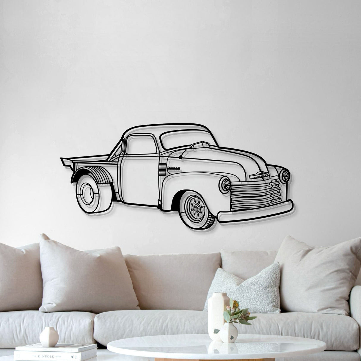 1953 Custom Truck Perspective Metal Car Wall Art - MT1248