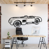 1953 C Type Perspective Metal Car Wall Art - MT1276