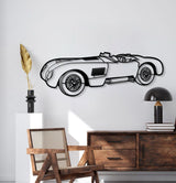 1953 C Type Perspective Metal Car Wall Art - MT1276