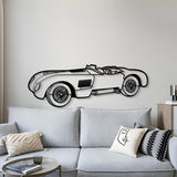 1953 C Type Perspective Metal Car Wall Art - MT1276