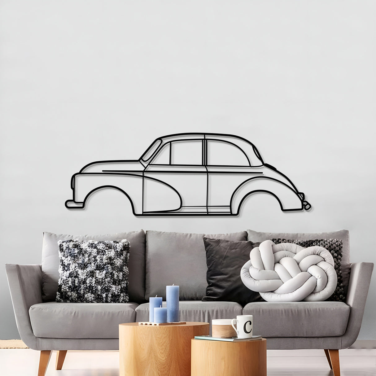 1953 Morris Minor 1000 Metal Car Wall Art - MT0028