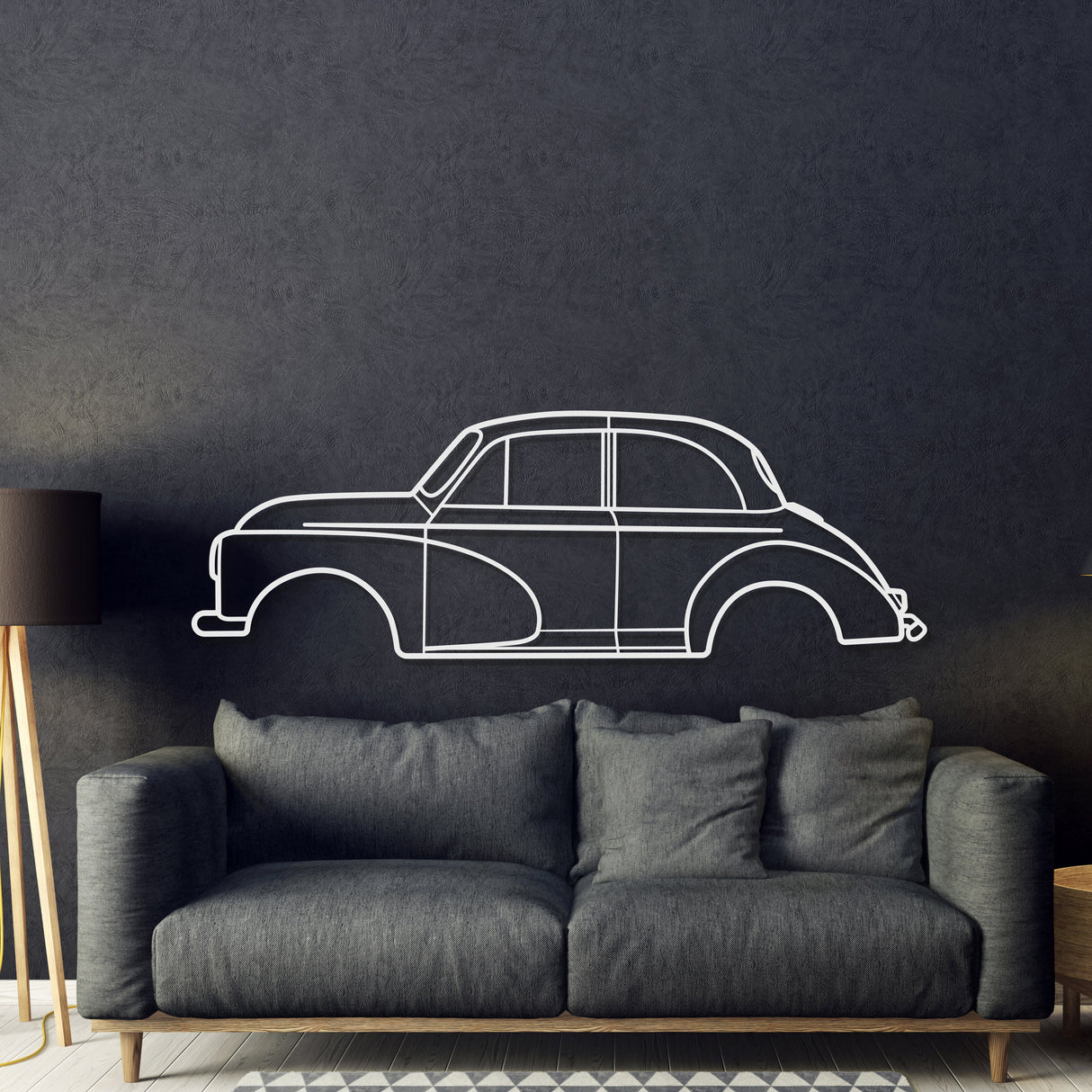 1953 Morris Minor 1000 Metal Car Wall Art - MT0028