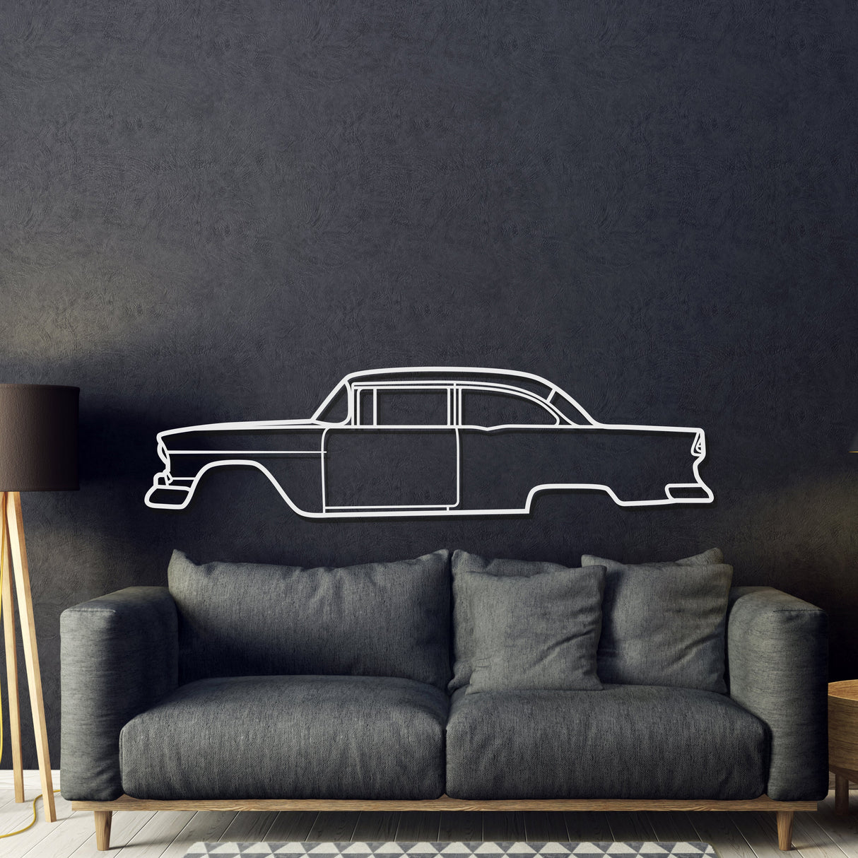 1955 150 Utility Sedan Metal Car Wall Art - MT0035