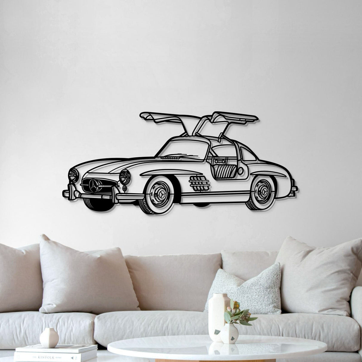 1955 300SL Perspective Metal Car Wall Art - MT1171