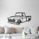 1956 Apache 3100 Big Window Perspective Metal Car Wall Art - MT1147