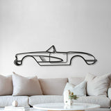 1956 Corvette C1 Metal Car Wall Art - MT0041