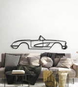 1956 Corvette C1 Metal Car Wall Art - MT0041