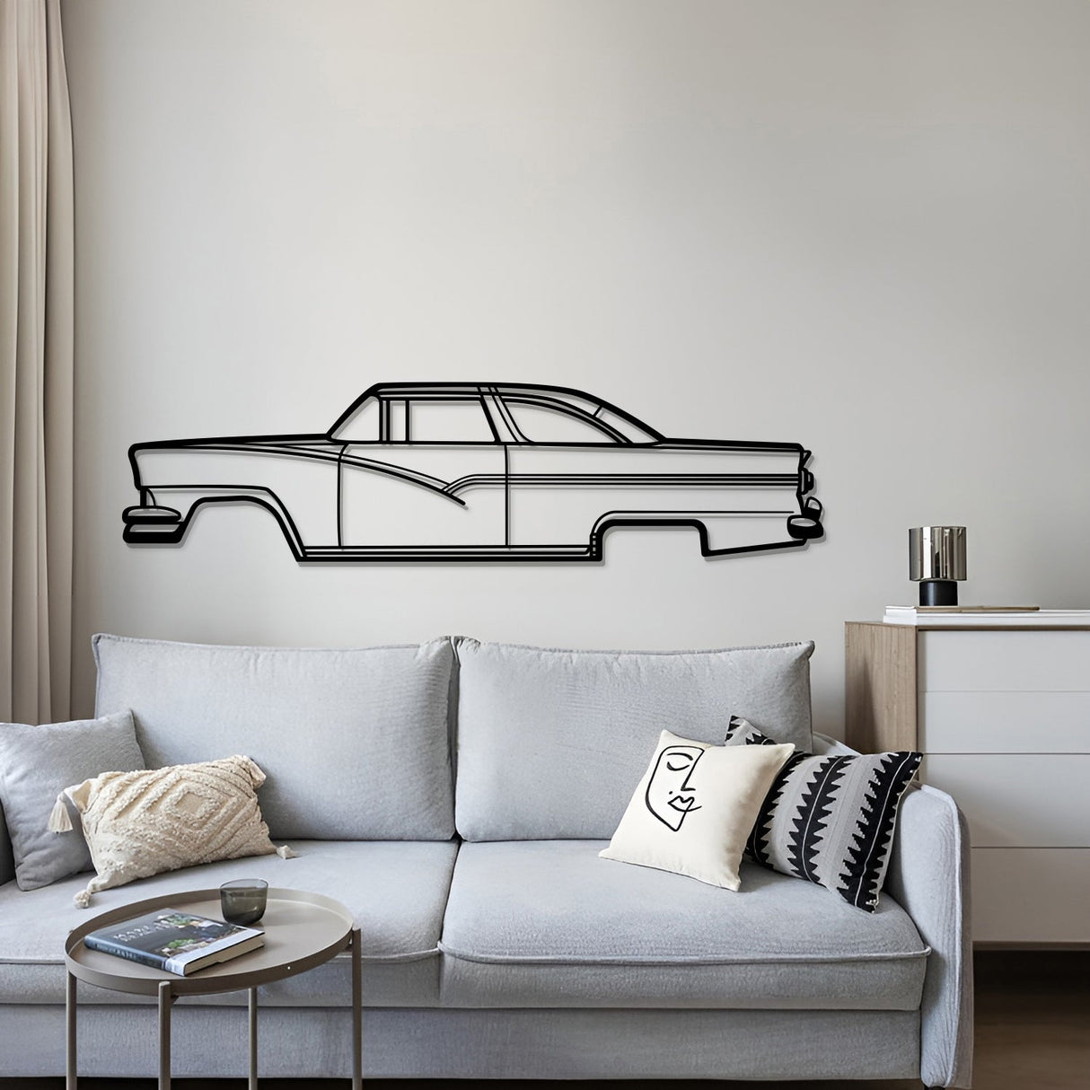 1956 Crown Victoria Metal Car Wall Art - MT0042