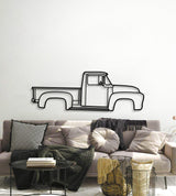 1956 F-100 Metal Car Wall Art - MT0043