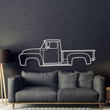 1956 F-100 Metal Car Wall Art - MT0043