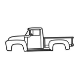 1956 F-100 Metal Car Wall Art - MT0043