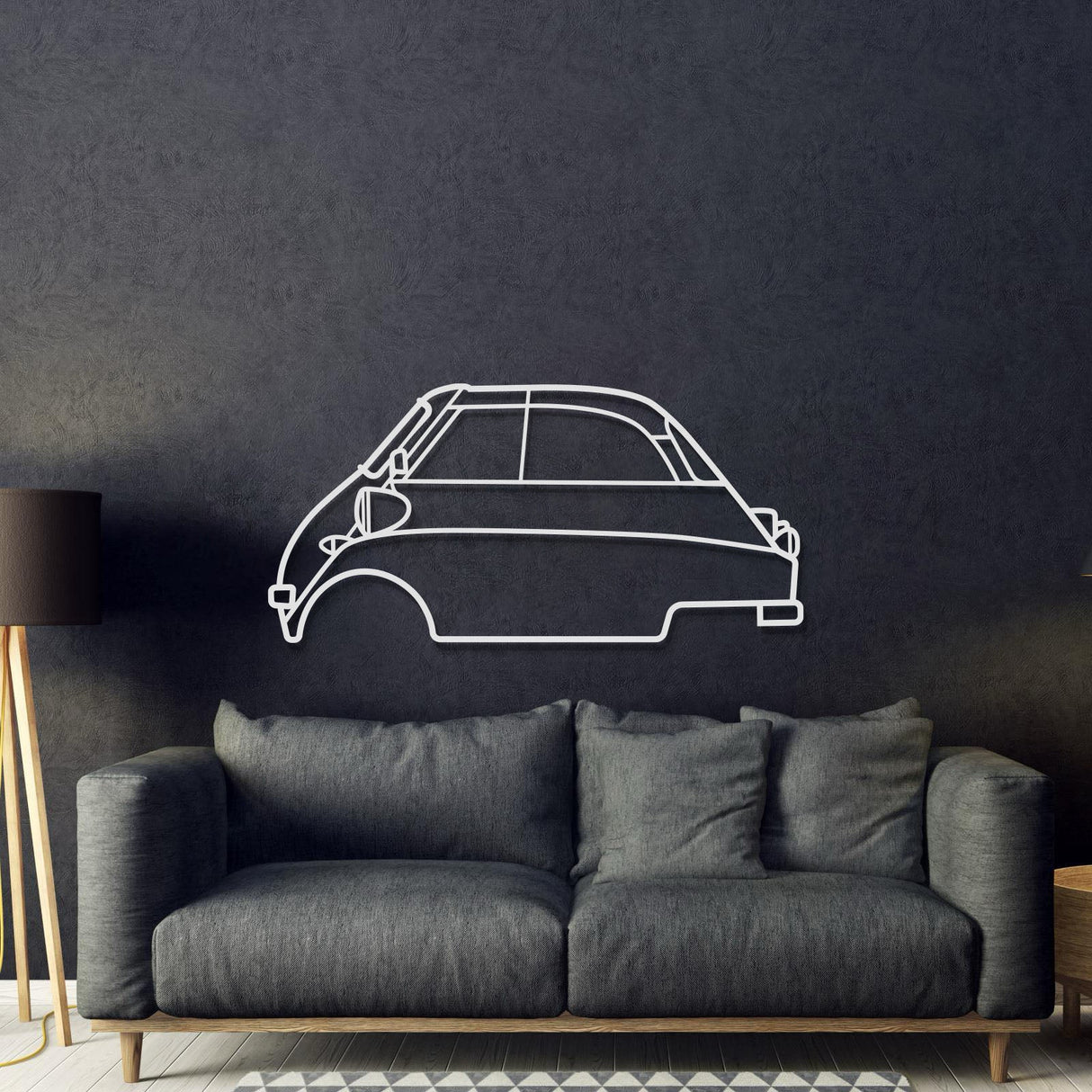 1957 Isetta 300 Export Metal Car Wall Art - MT0051