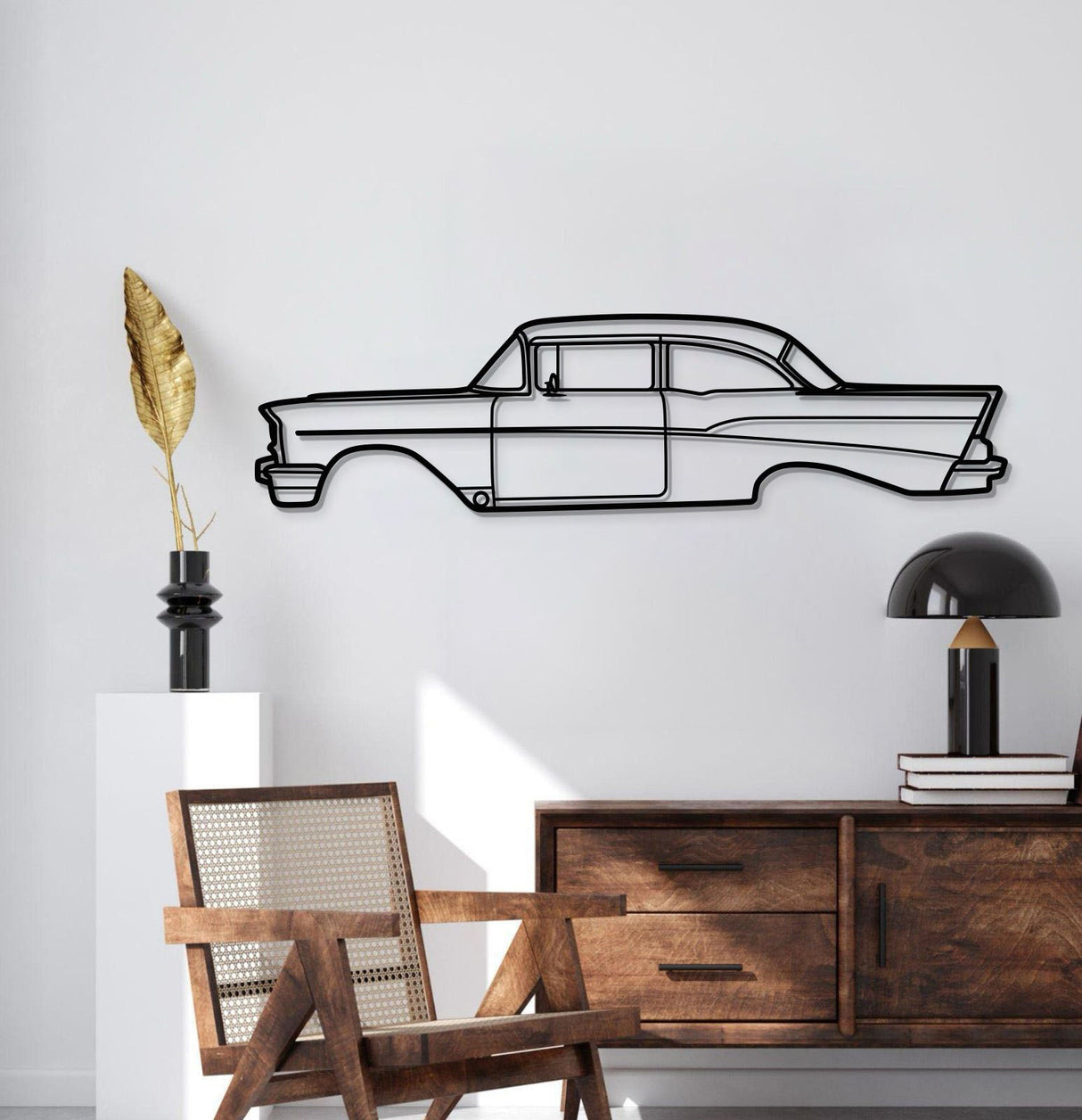 1957 Bel Air Metal Car Wall Art - MT0046