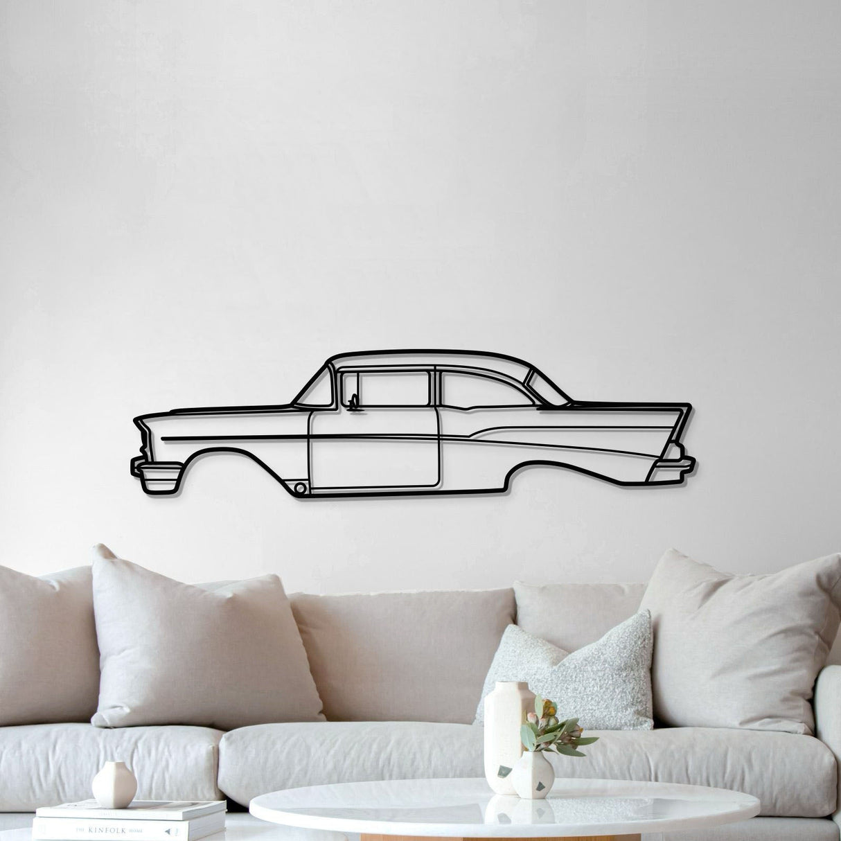 1957 Bel Air Metal Car Wall Art - MT0046