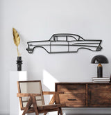 1957 Belair Coupe Metal Car Wall Art - MT0047