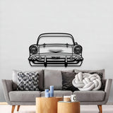 1957 Bel Air Front View Metal Car Wall Art - MT1330