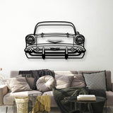 1957 Bel Air Front View Metal Car Wall Art - MT1330