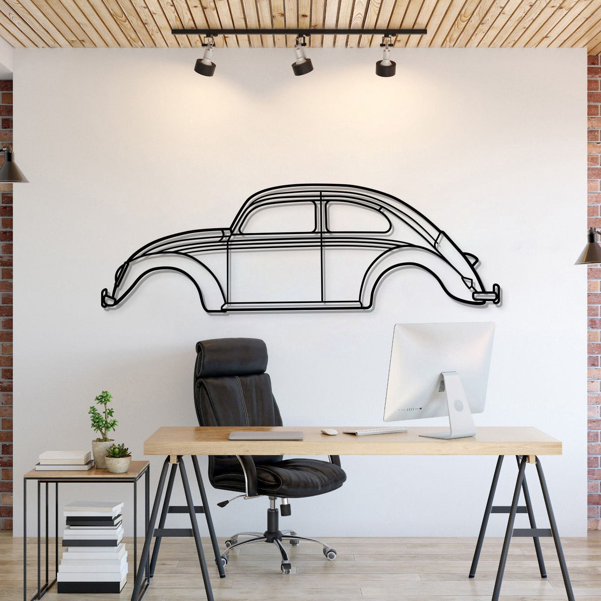 1963 Beetle Metal Car Wall Art - MT0067