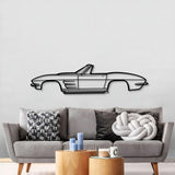 1964 Corvette Convertible Metal Car Wall Art - MT0068