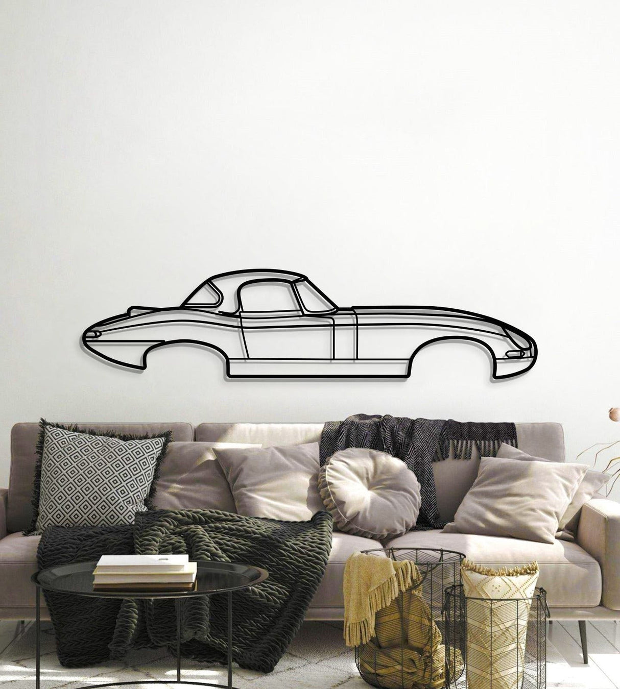 1964 Lightweight E-Type Metal Car Wall Art - MT0070