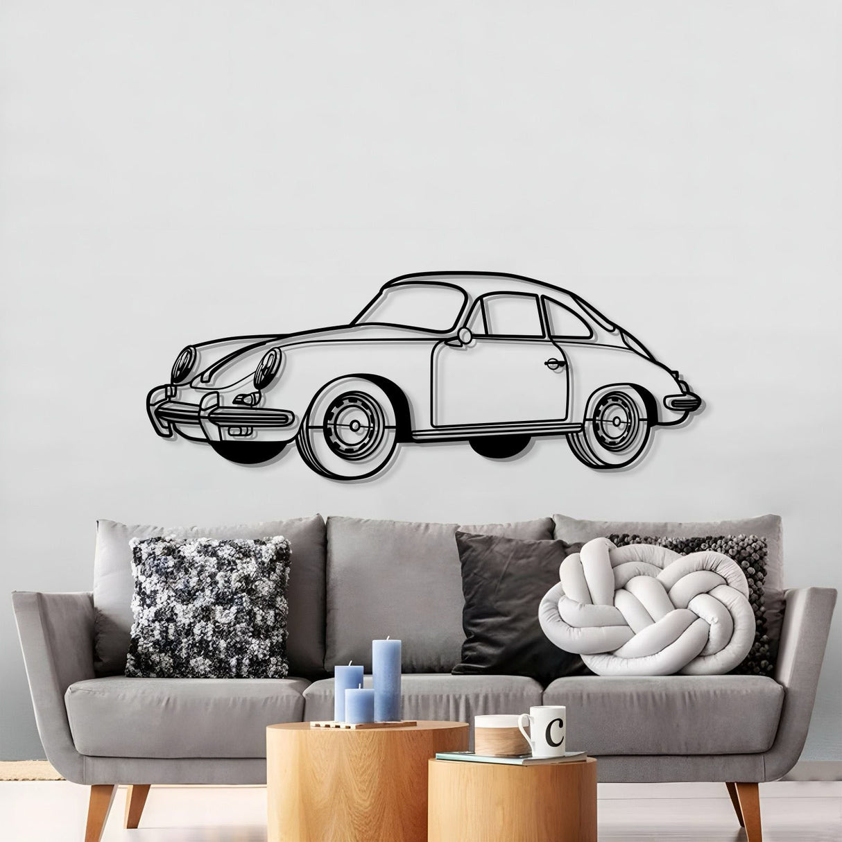 Perspective Metal Car Wall Art - MT1286