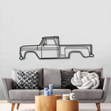 1965 C10 Stepside Pickup Metal Car Wall Art - MT0072