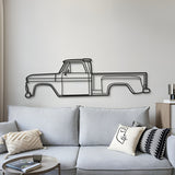 1965 C10 Stepside Pickup Metal Car Wall Art - MT0072