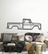 1965 C10 Stepside Pickup Metal Car Wall Art - MT0072