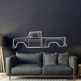 1965 C10 Stepside Pickup Metal Car Wall Art - MT0072