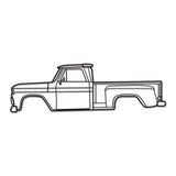 1965 C10 Stepside Pickup Metal Car Wall Art - MT0072