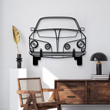 1965 Karmann Ghia Front View Metal Car Wall Art - MT1376