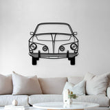 1965 Karmann Ghia Front View Metal Car Wall Art - MT1376