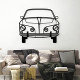 1965 Karmann Ghia Front View Metal Car Wall Art - MT1376