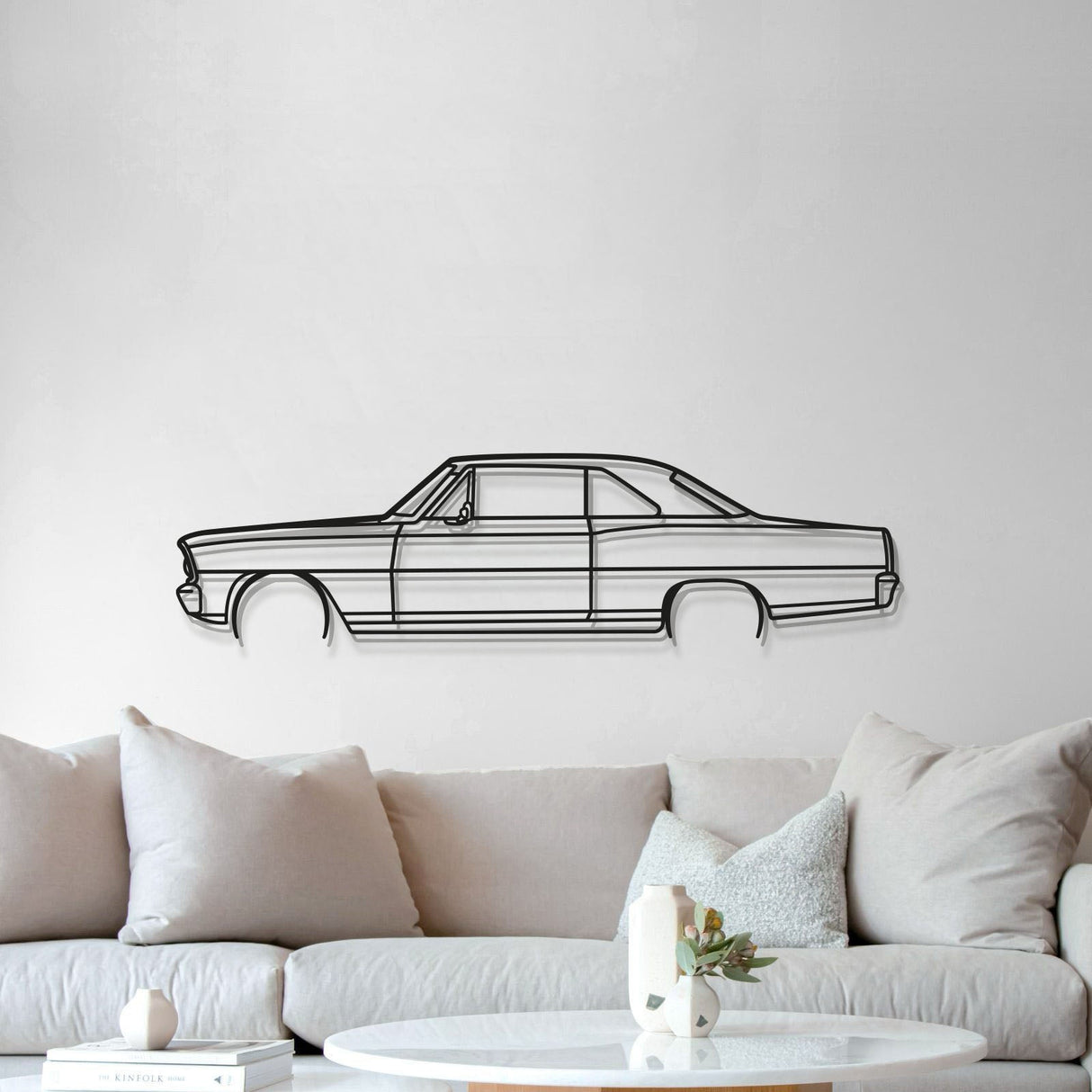 1966 Nova SS Detailed Metal Car Wall Art - MT0090