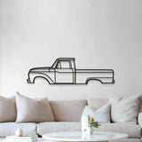 1966 F-100 Metal Car Wall Art - MT0084