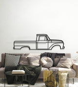 1966 F-100 Metal Car Wall Art - MT0084