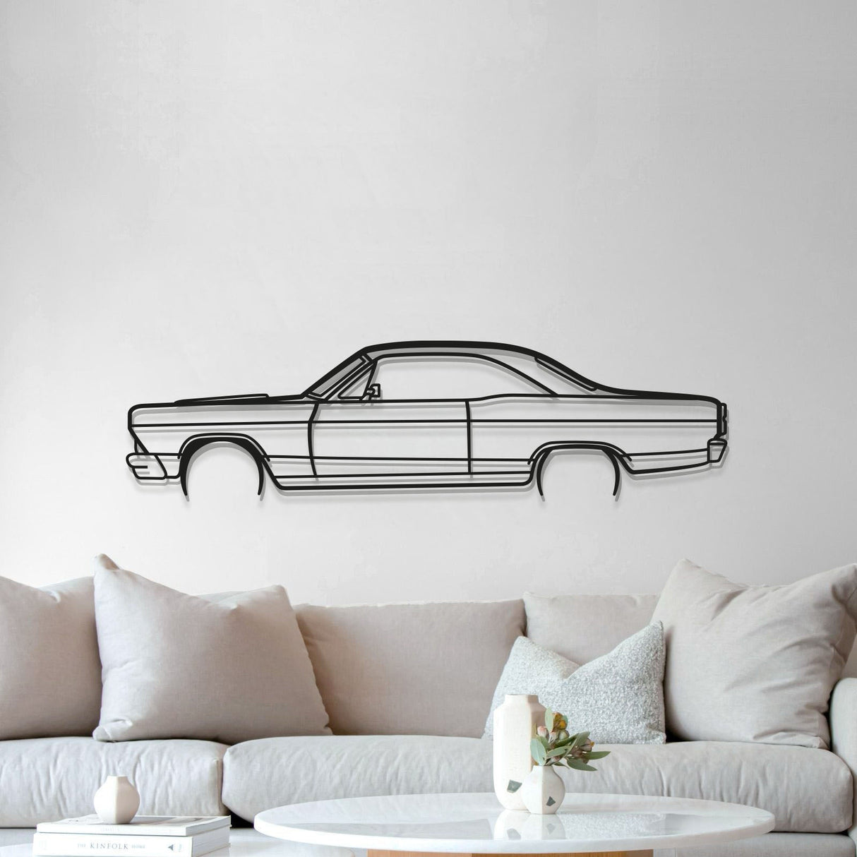 1966 Fairlane Detailed Metal Car Wall Art - MT0085