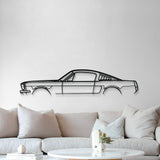 1966 Mustang Fastback Metal Car Wall Art - MT0089