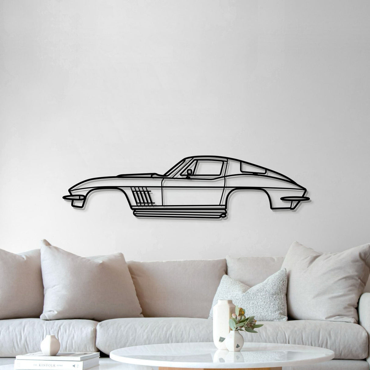 1967 Corvette Stingray 427 Metal Car Wall Art - MT0095