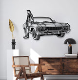 Dean Winchester's 1967 Impala Perspective Metal Car Wall Art - MT1425