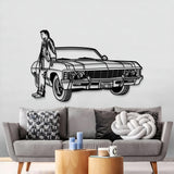 Dean Winchester's 1967 Impala Perspective Metal Car Wall Art - MT1425