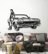 Dean Winchester's 1967 Impala Perspective Metal Car Wall Art - MT1425