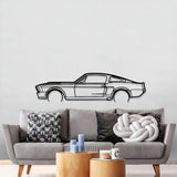 1967 Mustang Detailed Metal Car Wall Art - MT0100